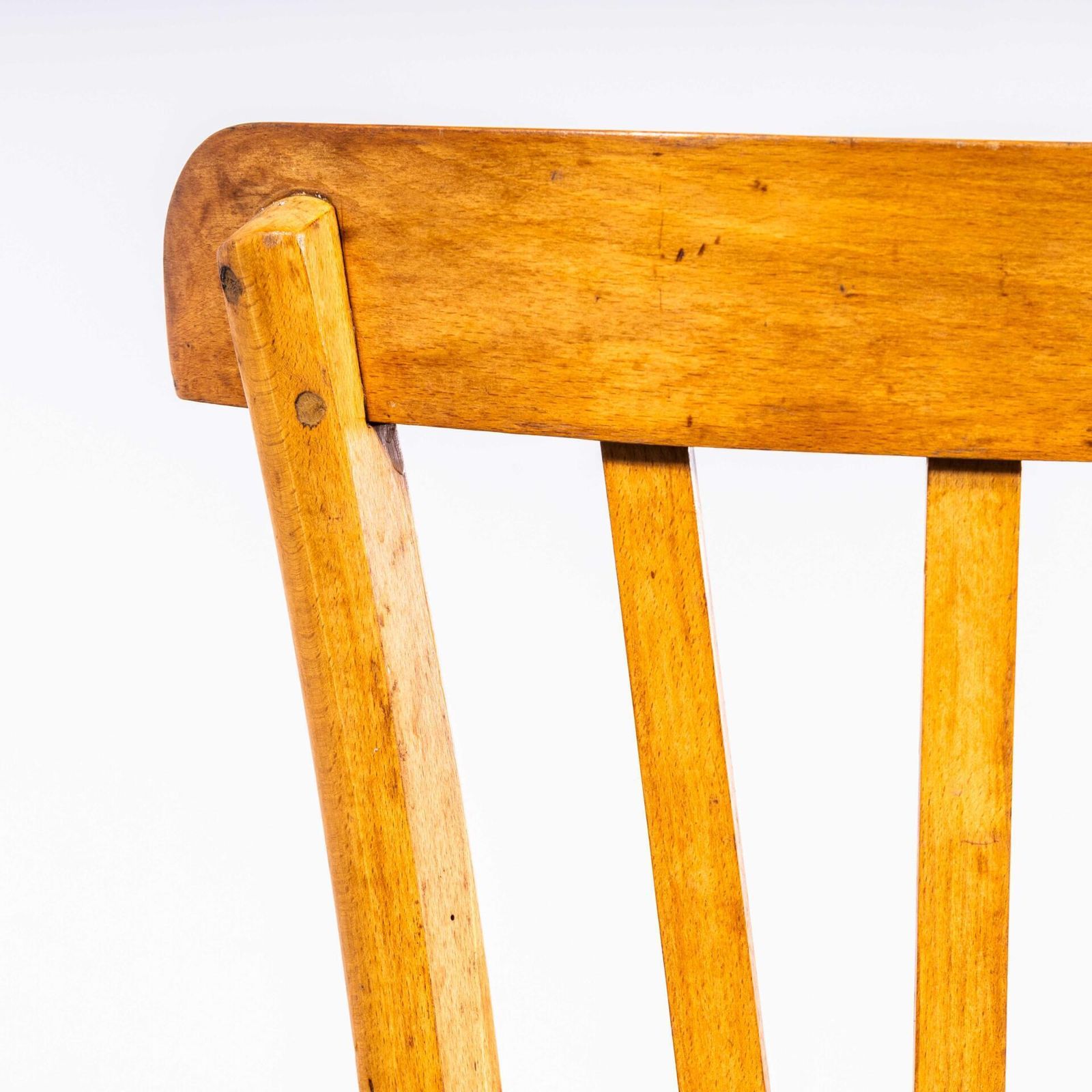 1950’s Luterma Blonde Farmhouse Dining Chairs With Grill Backs – Set Of Four photo vintage