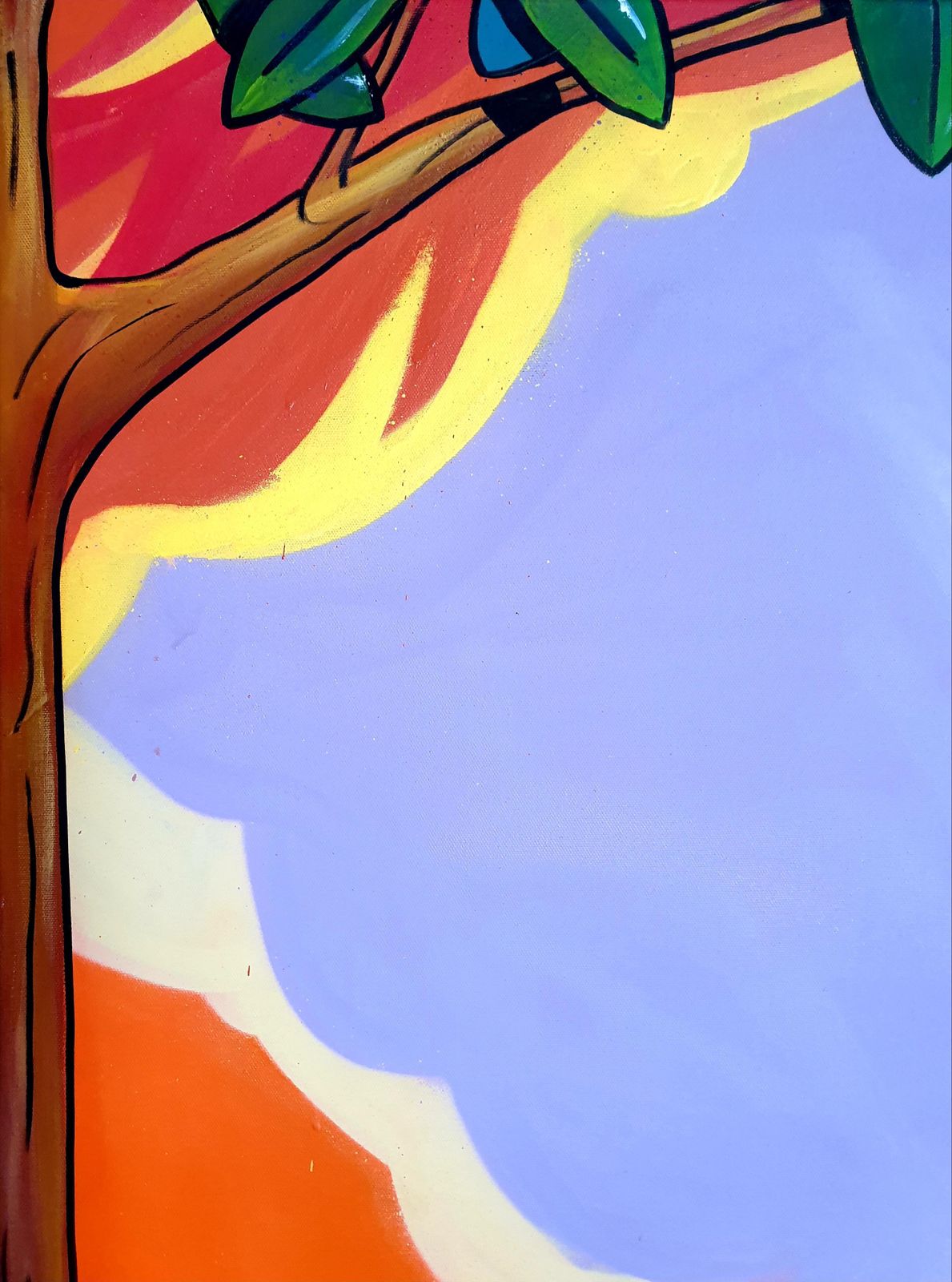 Harold Maka Street Art Large Contemporary Aerosol On Canvas. "Futuristic Landscape"2024 photo 2048.0