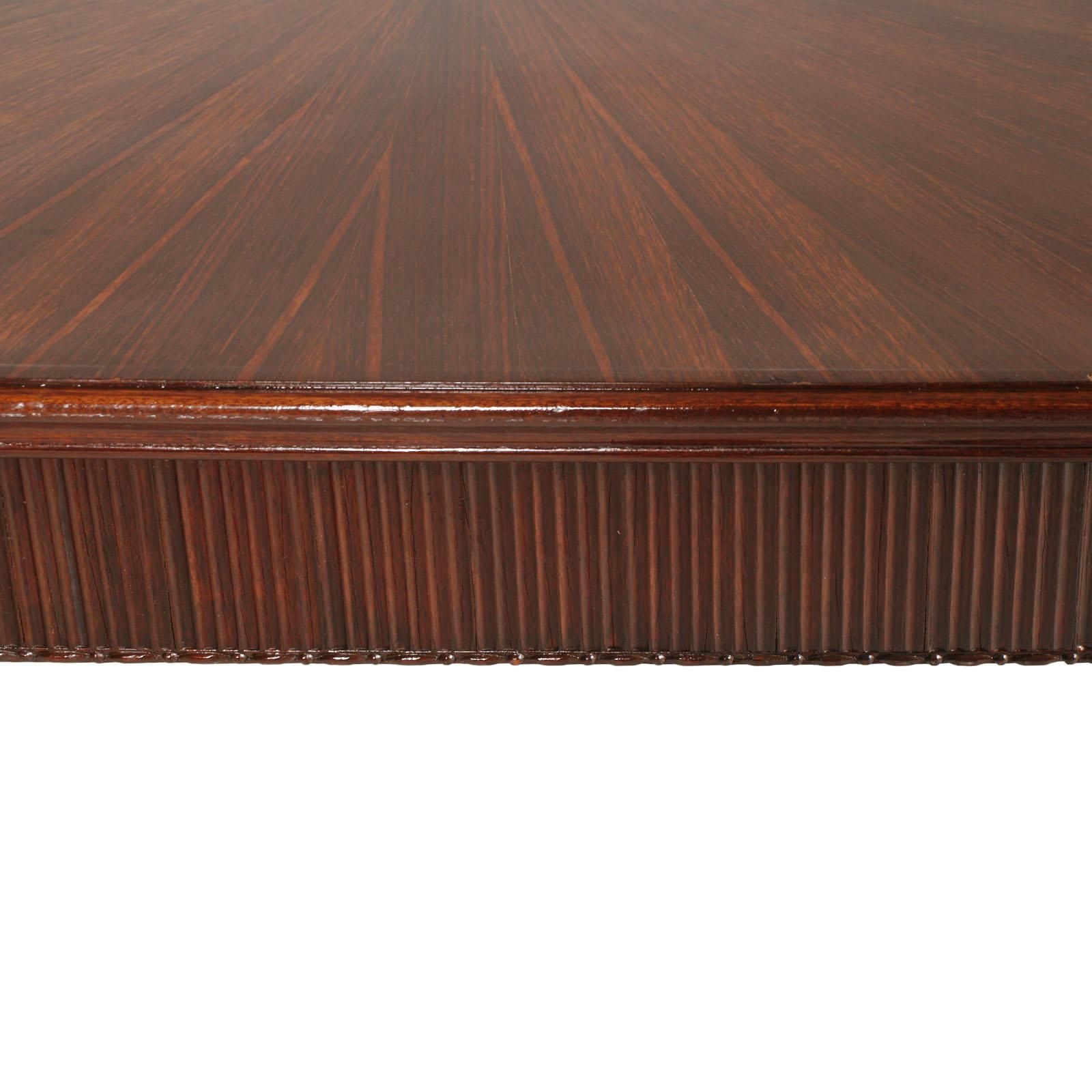 Italy Mid Century Modern Dinner Table With Six Chairs By Paolo Buffa In Mahogany, Cantù photo vinterior