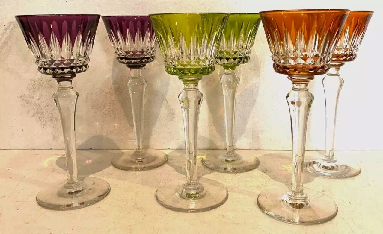 Suite Of Six Cut Crystal Glasses From The House Of Baccarat XX Century photo buy