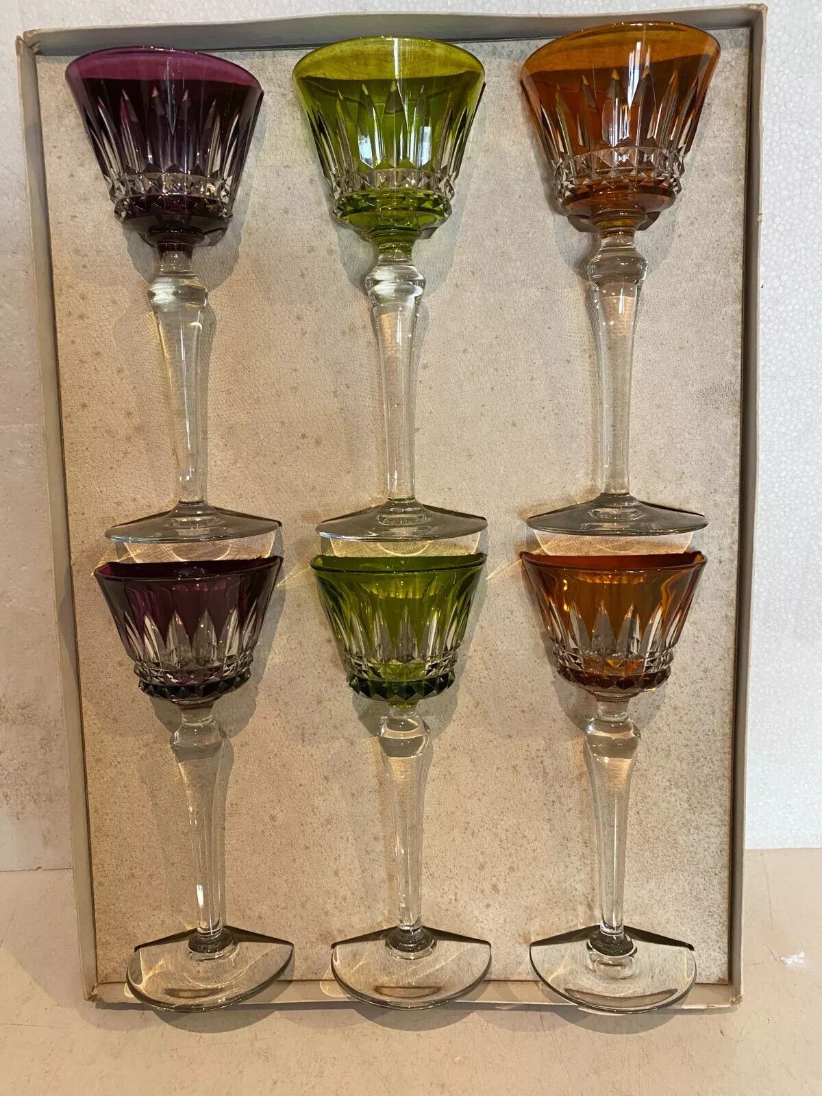photo for sale Suite Of Six Cut Crystal Glasses From The House Of Baccarat XX Century
