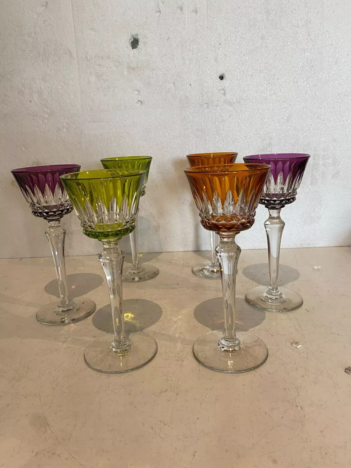 Home Decor Suite Of Six Cut Crystal Glasses From The House Of Baccarat XX Century photo