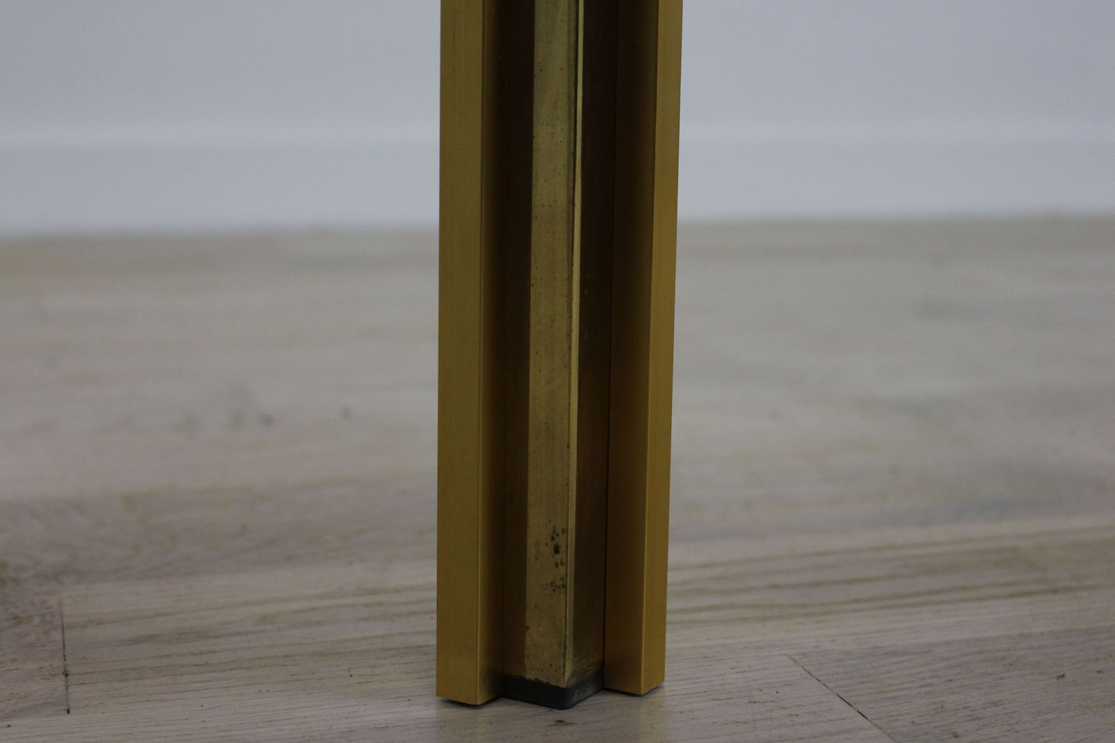 1970’s Brass And Glass Lamp Table photo for sale