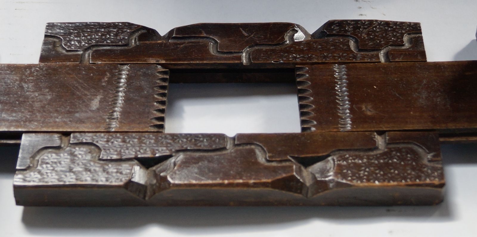 Antique Hand Carved Black Forest Extending Book Rack photo vintage