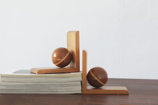 Art Deco Wooden Bookends From Nassauer Kunstgewerbe, 1930s, Set Of 2 photo furniture