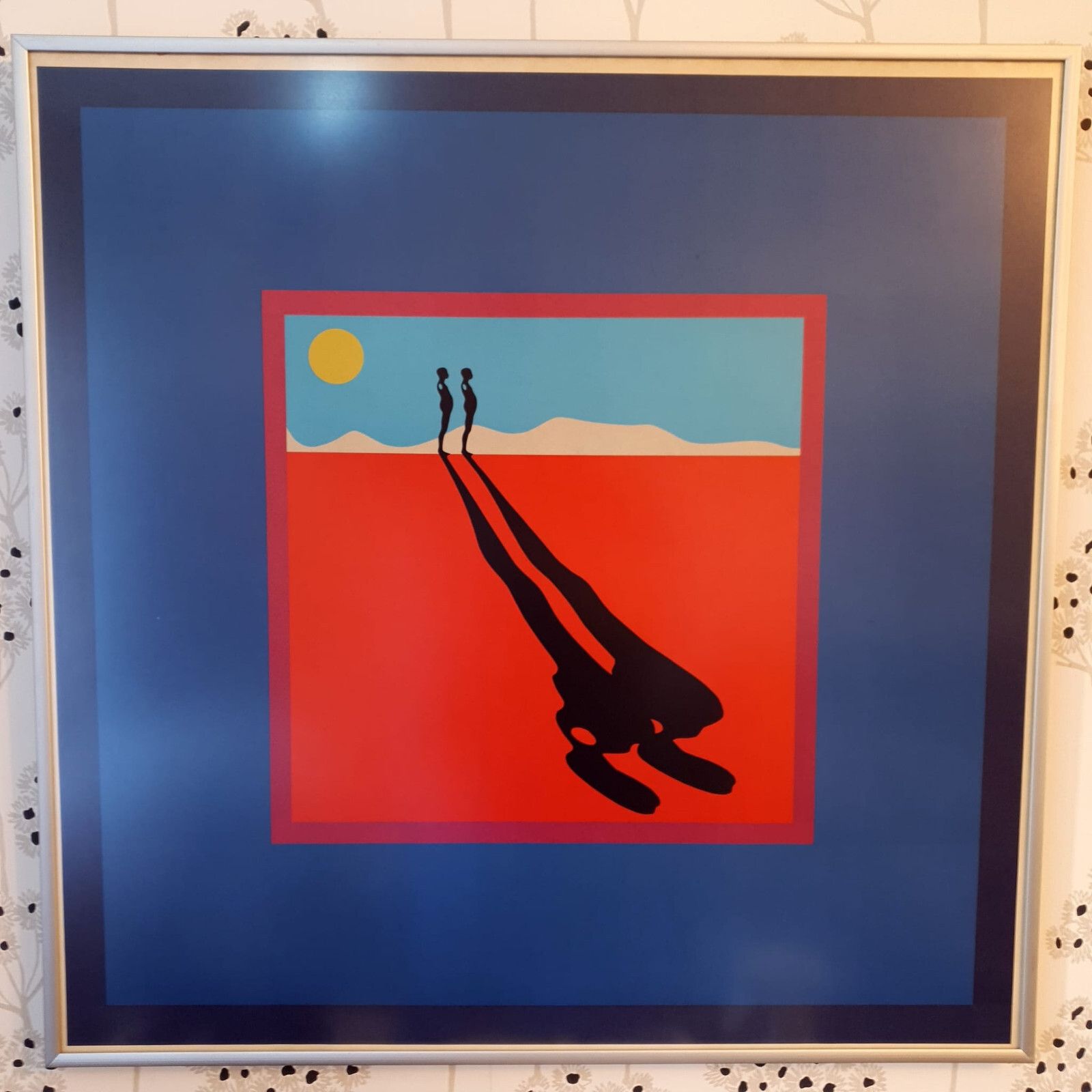 Ernest Trova 1970 Serigraph Print Pace Pop Art Gallery Exhibition Metal Frame photo furniture