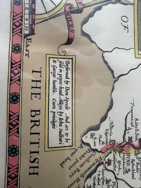 Antique Map Of Devonshire By John Speed In 1611 Believed From The Atlas Theatre Of Great Britain, photo Art