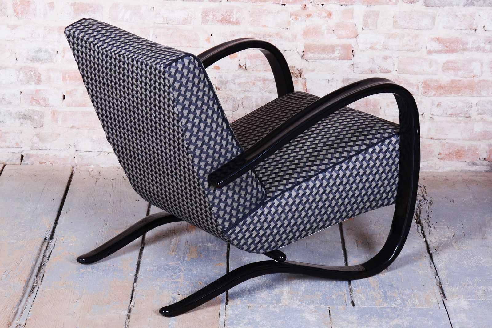 Furniture Pair Of Restored Art Deco Armchairs, By J. Halabala, Up Zavody, Czech, 1930s photo