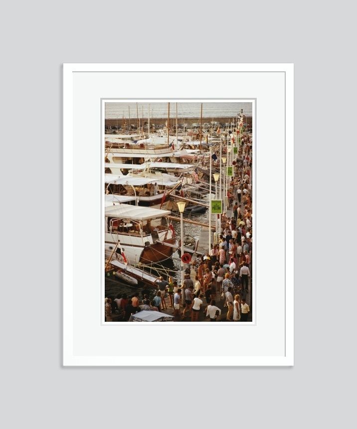 Slim Aarons 'Saint Tropez Seafront' Framed White photo furniture