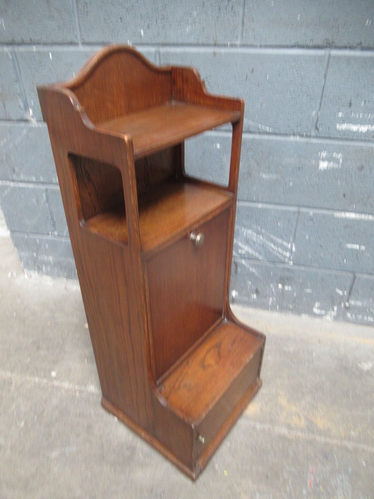 Unusual  1920s Oak Magazine  Holder And Folding Reading  Table. photo Home Decor