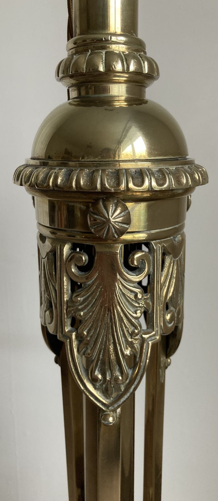19th Century Brass Standard Lamp In The Manner Of Benson photo 950.0
