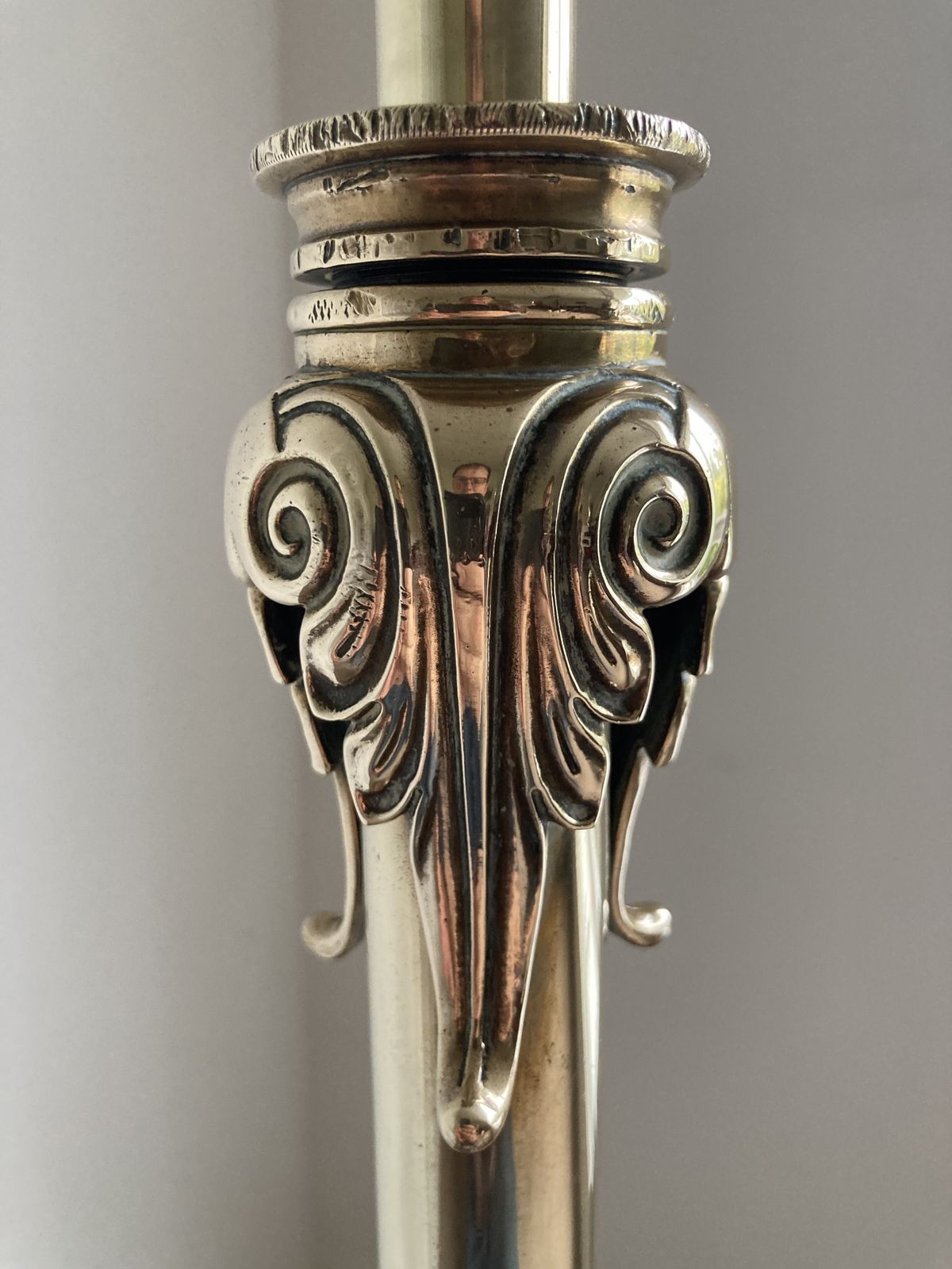 19th Century Brass And Copper Standard Lamp In The Manner Of Benson photo furniture