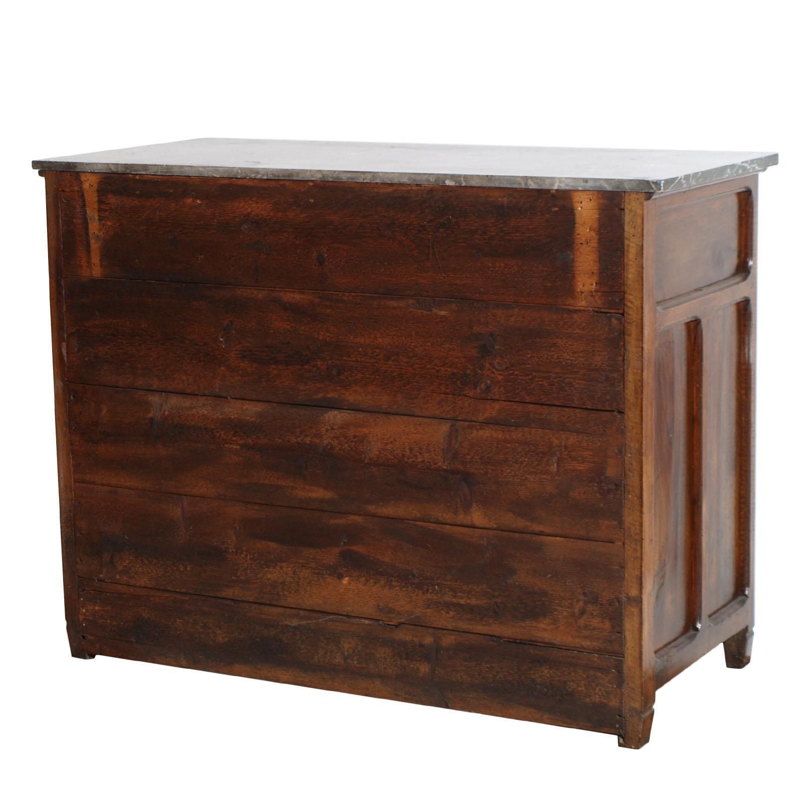 photo furniture Art Nouveau Chest Of Drawers With Marble Top, Italy, Circa 1900, Beveled Mirror