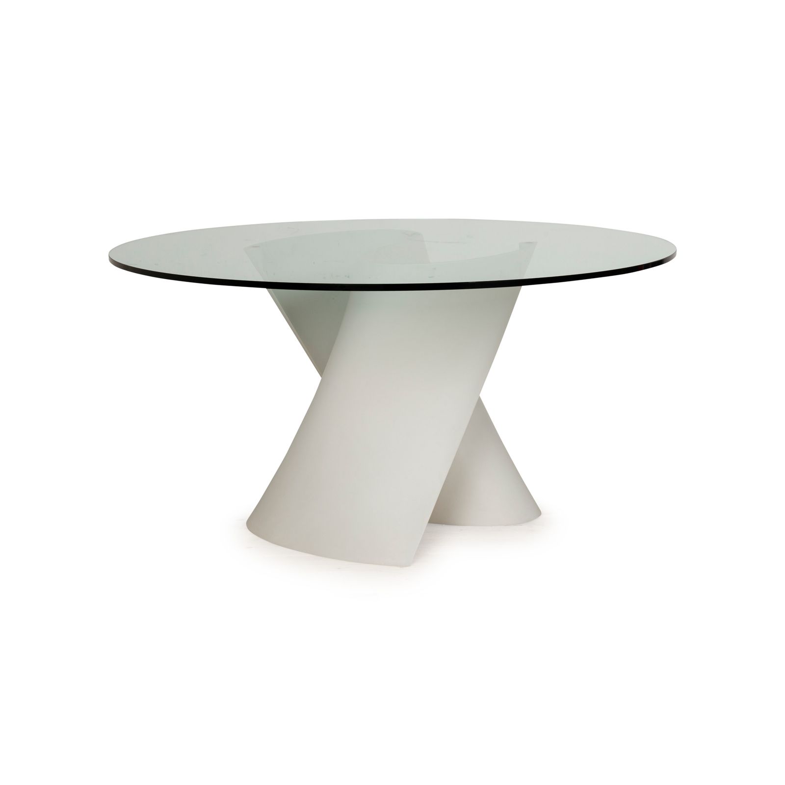 Mdf Italia S Tavle Glass Dining Table White Cream photo vintage