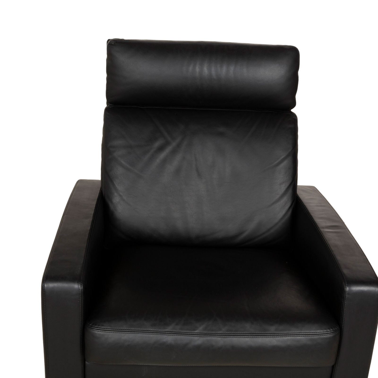 Fauteuil Erpo Just Relax en cuir noir, fonction manuelle photo 1676.0