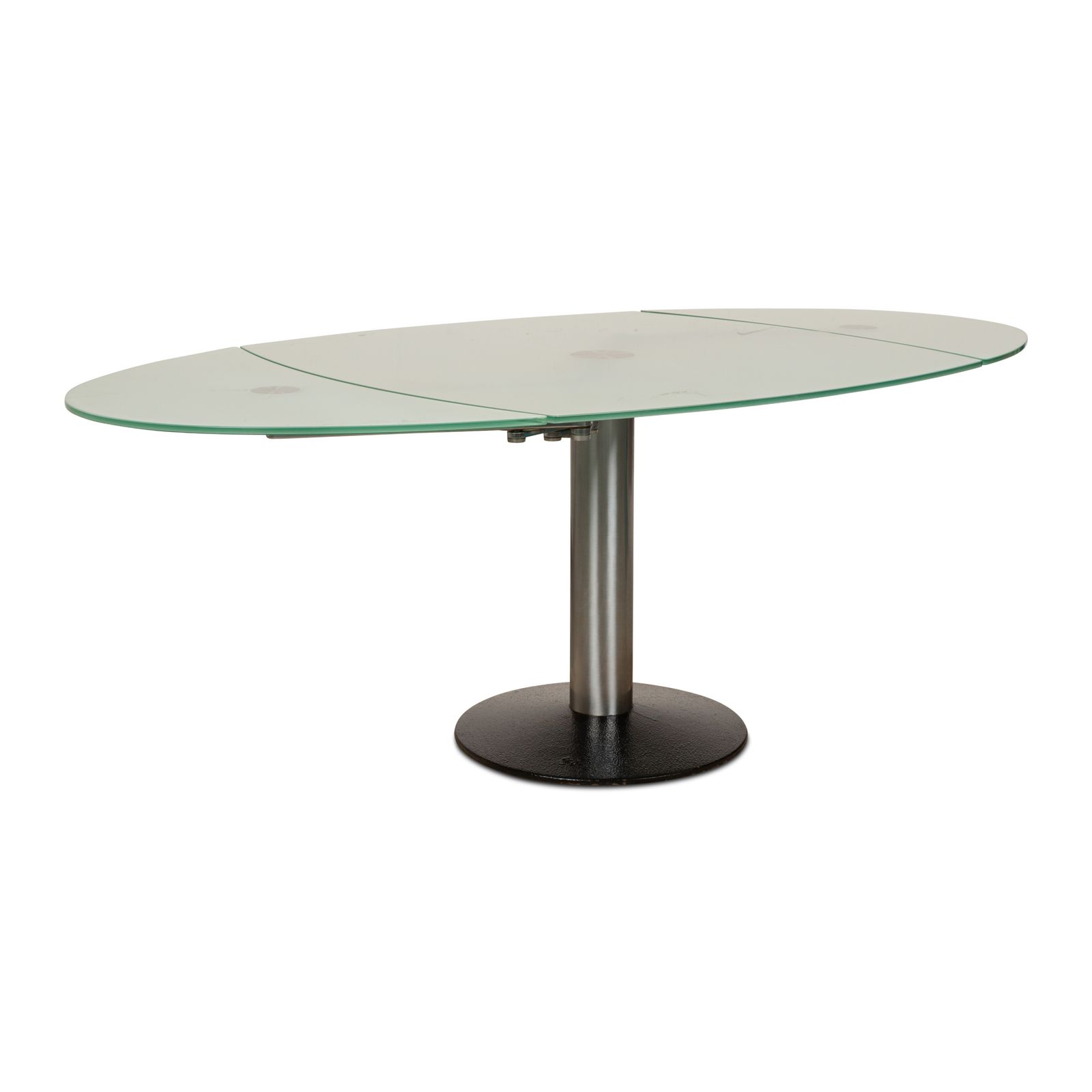 Draenert Titan glazen eettafel zilver eetkamer