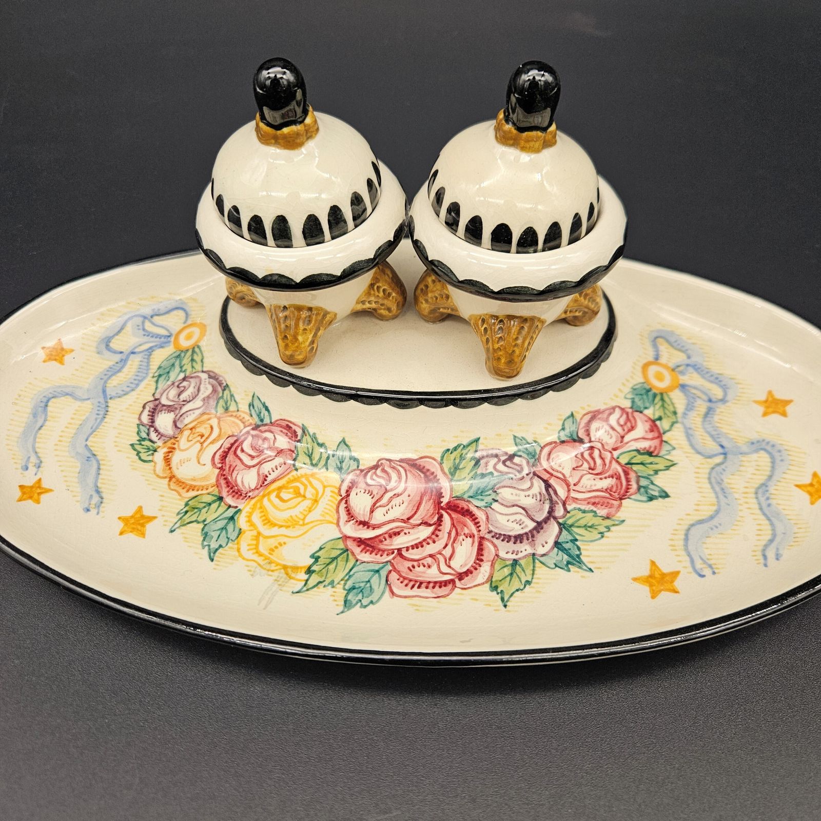 Ceramic Inkwell From The Karlsruhe Majolika By Kusche. 1916–1922 photo for sale