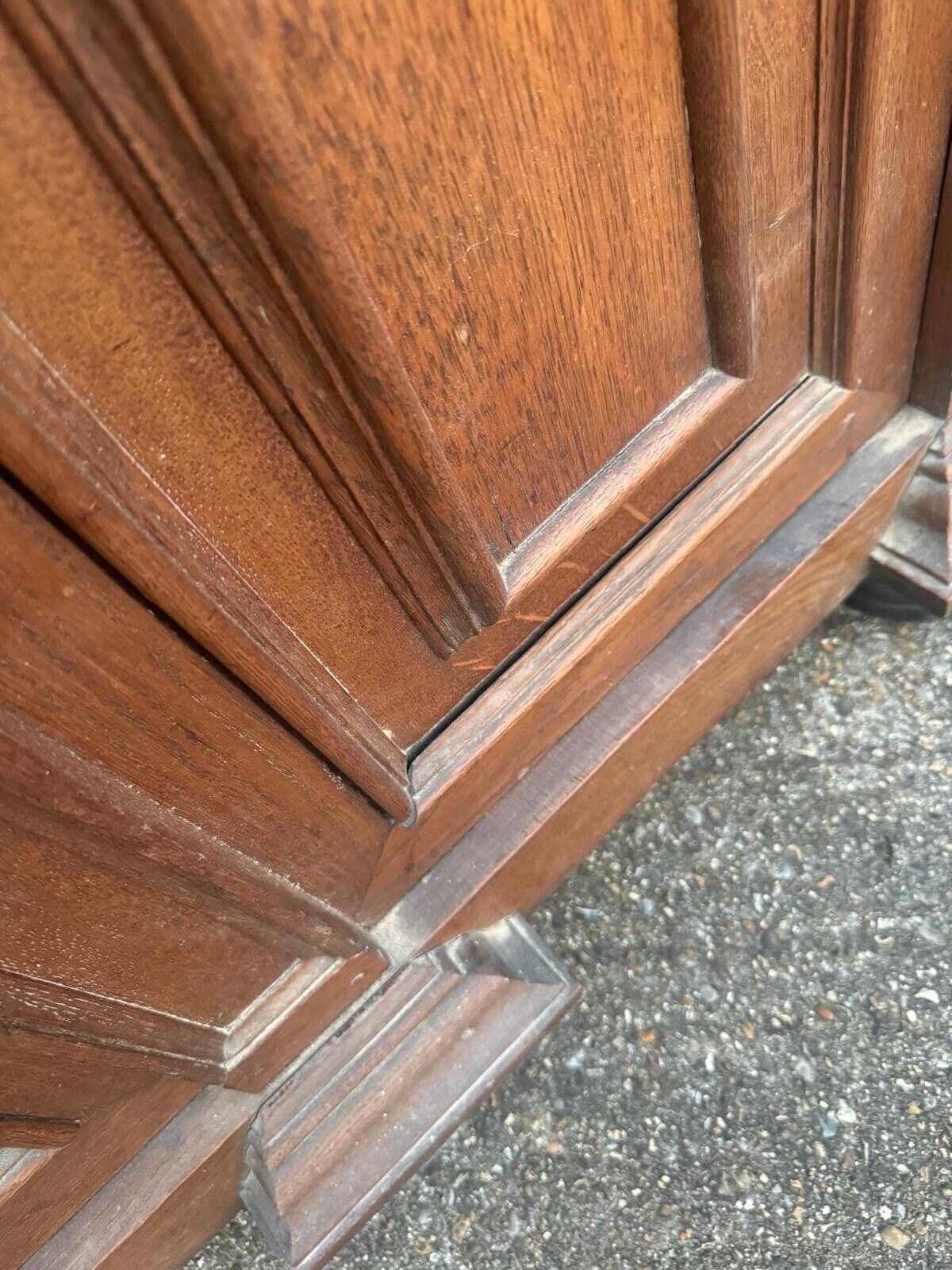 photo furniture Antique Dutch Renaissance Oak Cushion Cabinet Bureau Cupboard