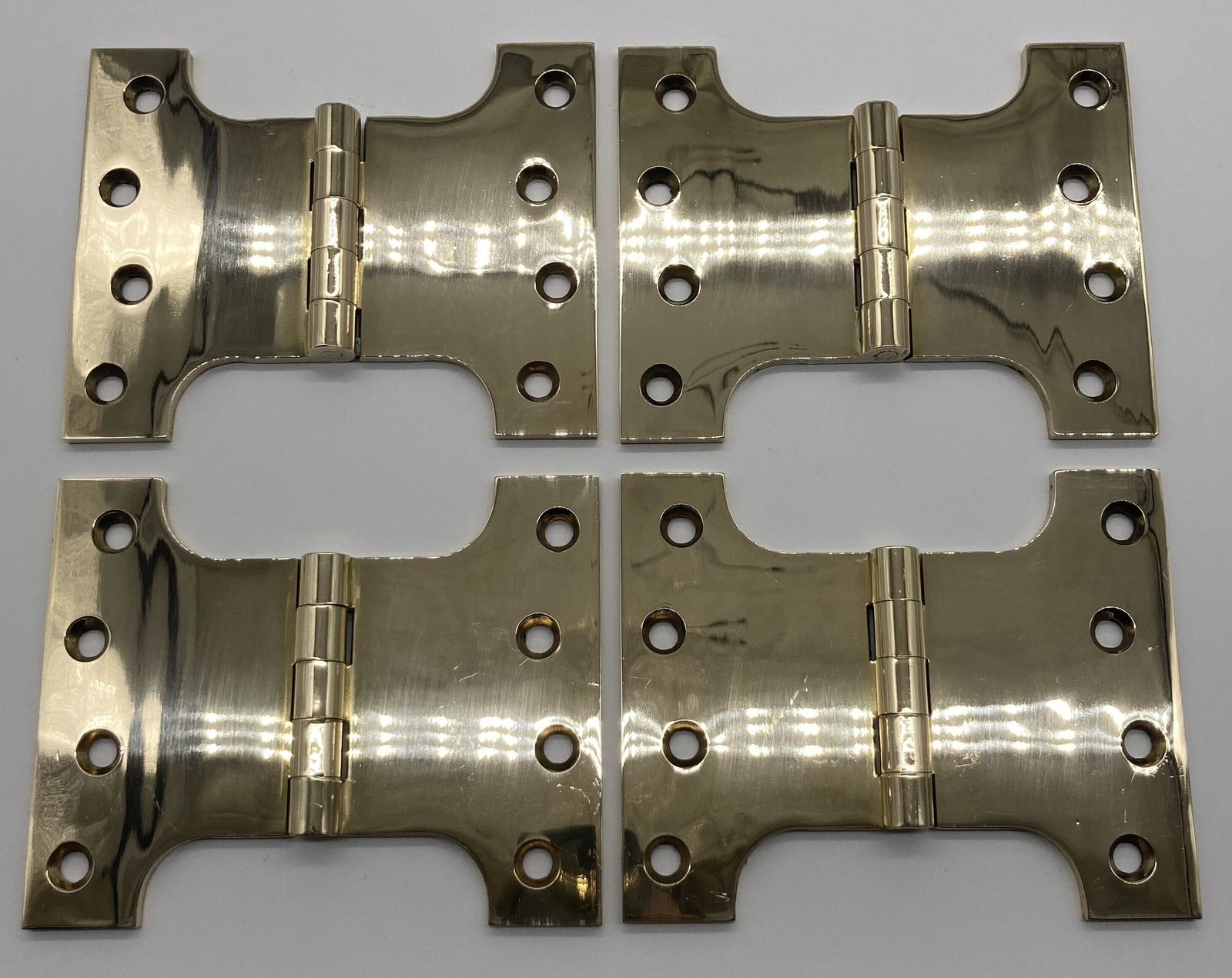 Set Of Four Brass Parliament Hinges