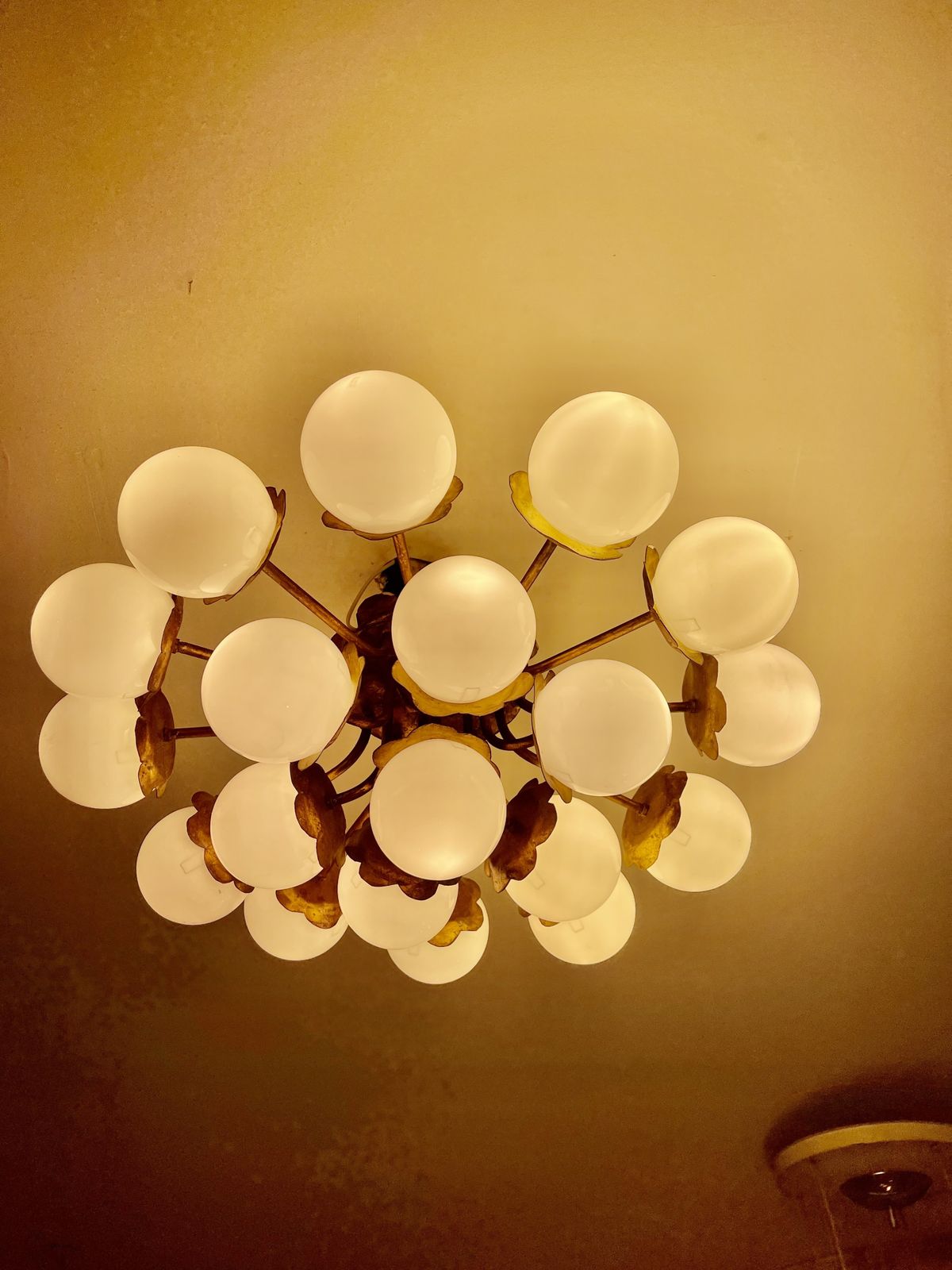 Oversized Brutalist Catalane Artist Hammered Gilt Gold , Spain 1950s photo buy