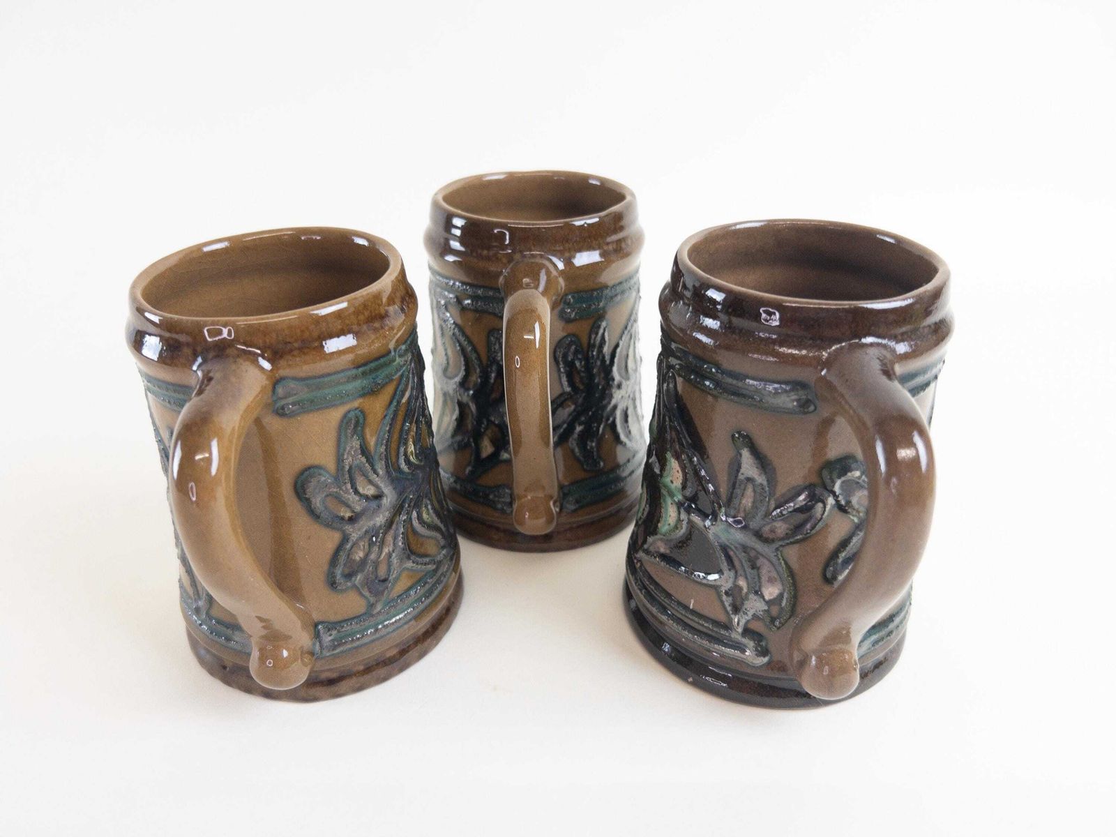 photo furniture Vintage Coffee Mugs   East German Pottery Ceramic Coffee Cups By Strehla Keramik   Set Of 3 Retro German Pottery