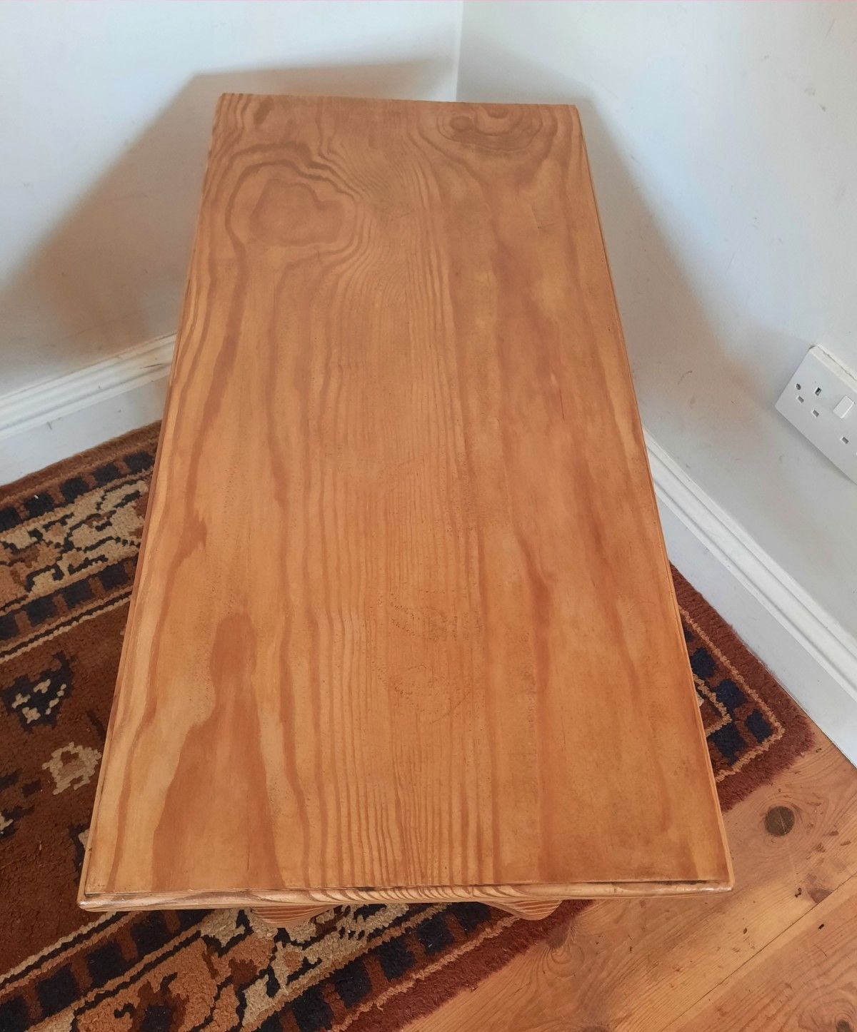 Modern Vintage Mountain Ash Twin Pedestal Coffee Table photo vintage