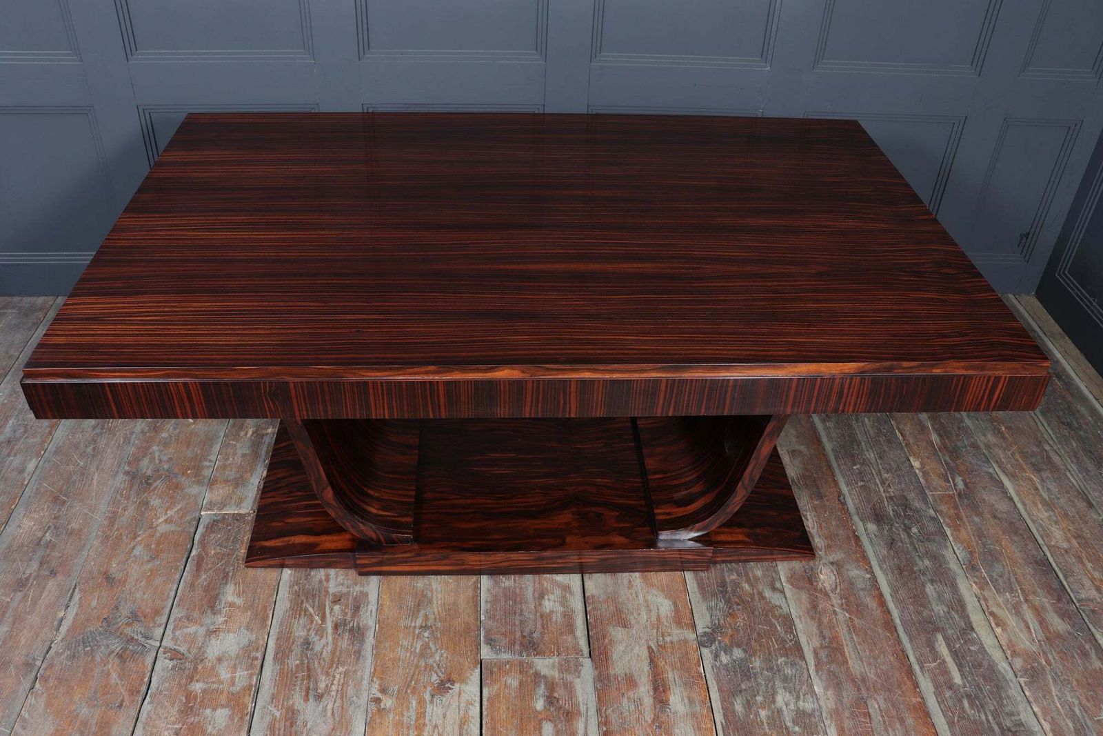 French Art Deco Dining Table In Macassar Ebony photo 3200.0