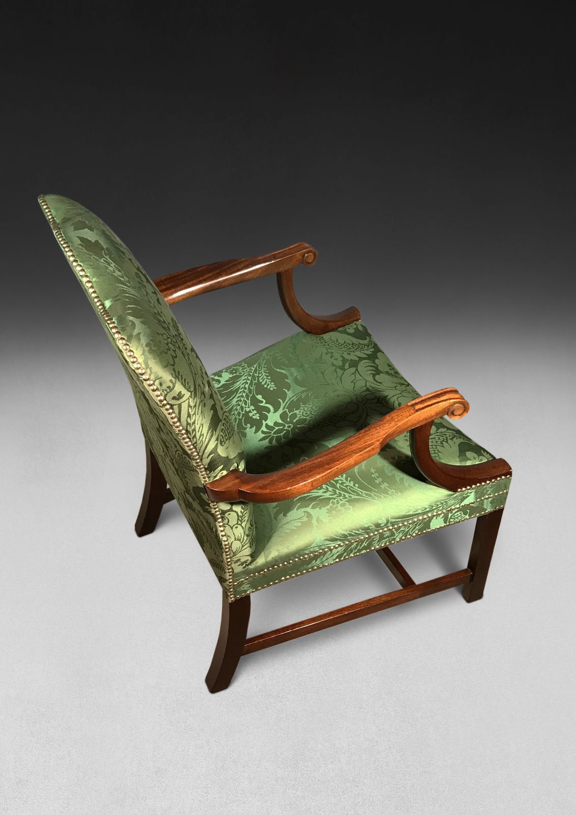 Pair Of Chippendale Period Mahogany Gainsborough Armchairs photo 8000.0