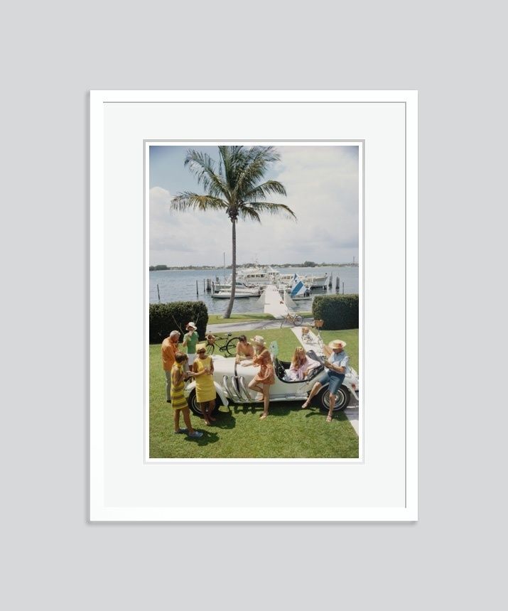 Slim Aarons 'Palm Beach Society' Framed White photo furniture
