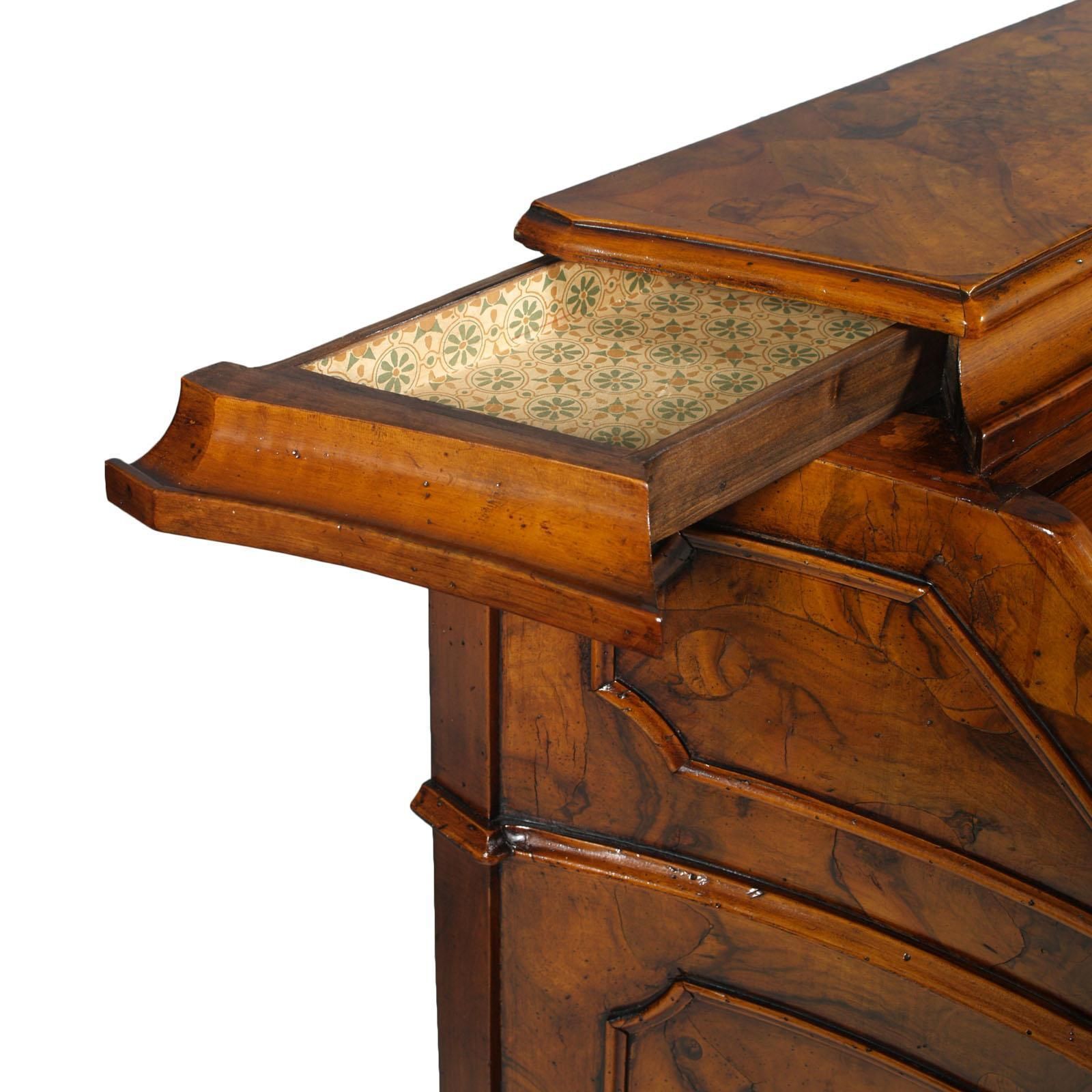 photo furniture Secretaire Style 700 Lombardo By "Bottega Milanese Dei Valentini", Walnut & Burl