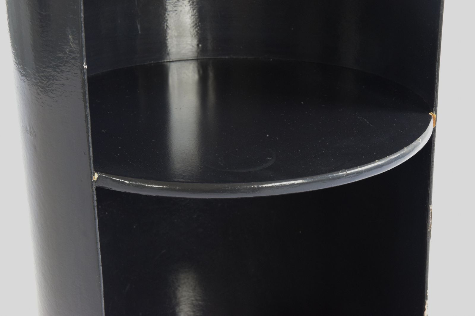 photo for sale Vintage Black Tomotom Cardboard Side Table By Bernard Holdaway For Hull Traders Furniture