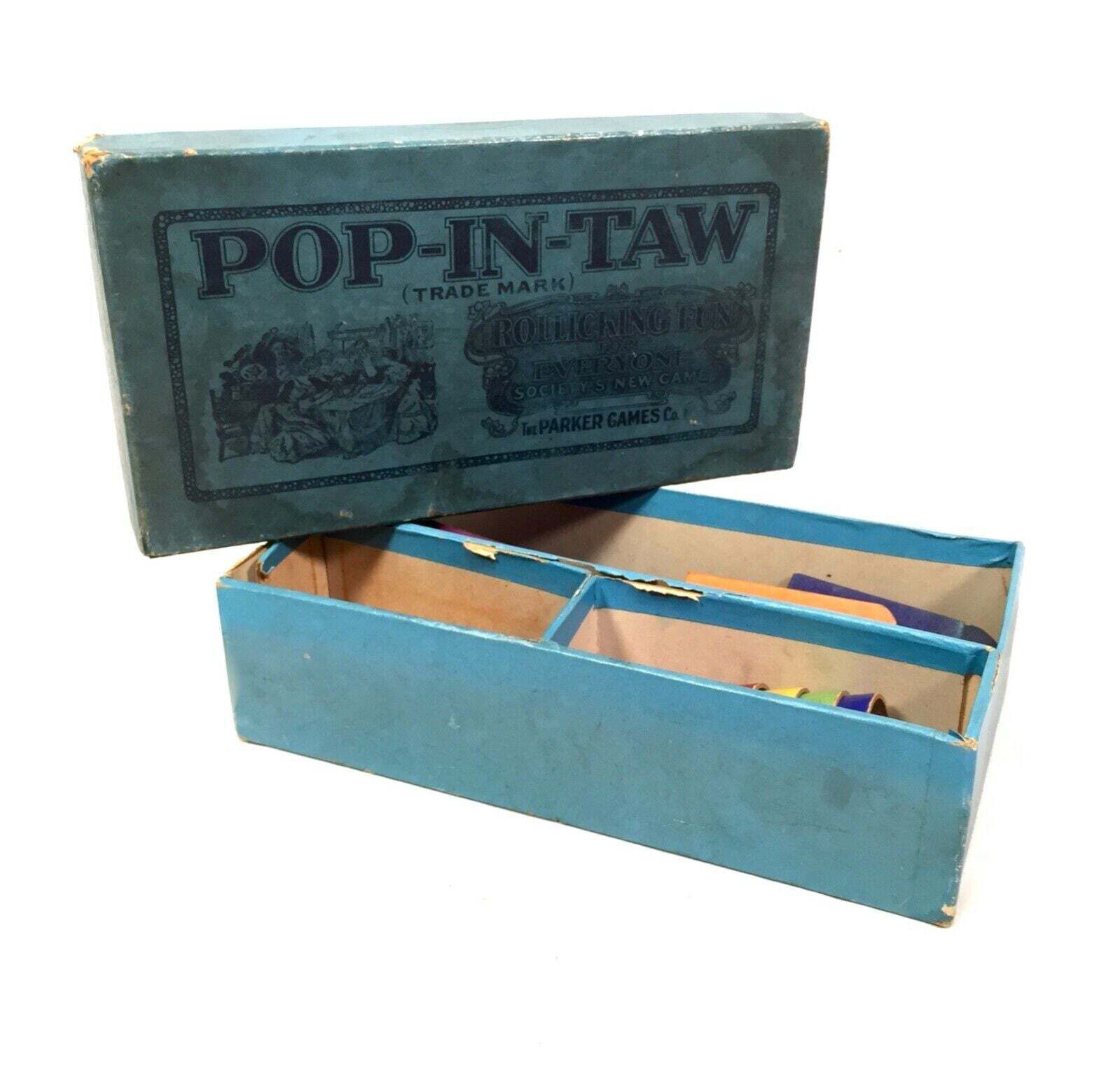 Vintage Edwardian Tabletop Parlour Game By Parker Bros   Pop In Taw C.1907 photo for sale