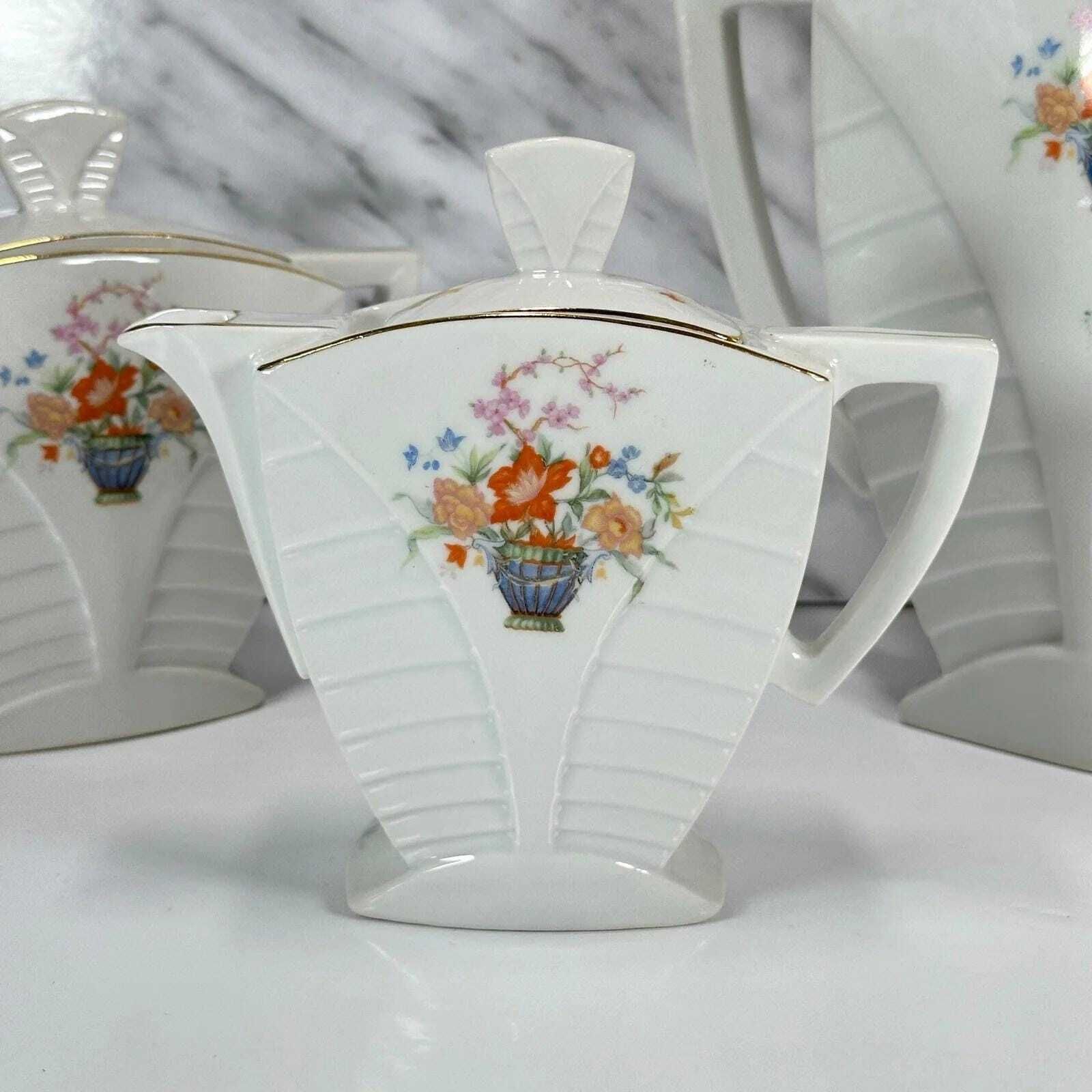 Mz Altrohlau Porcelain Art Deco Tea Set, Czechoslovakia photo for sale