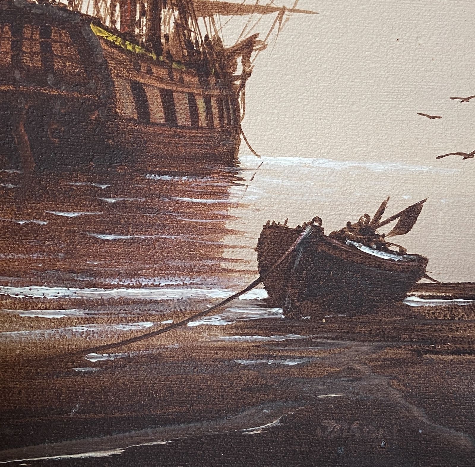 Les 'Jason' Spence   Signed Oil On Canvas   Nautical Painting   Framed photo for sale