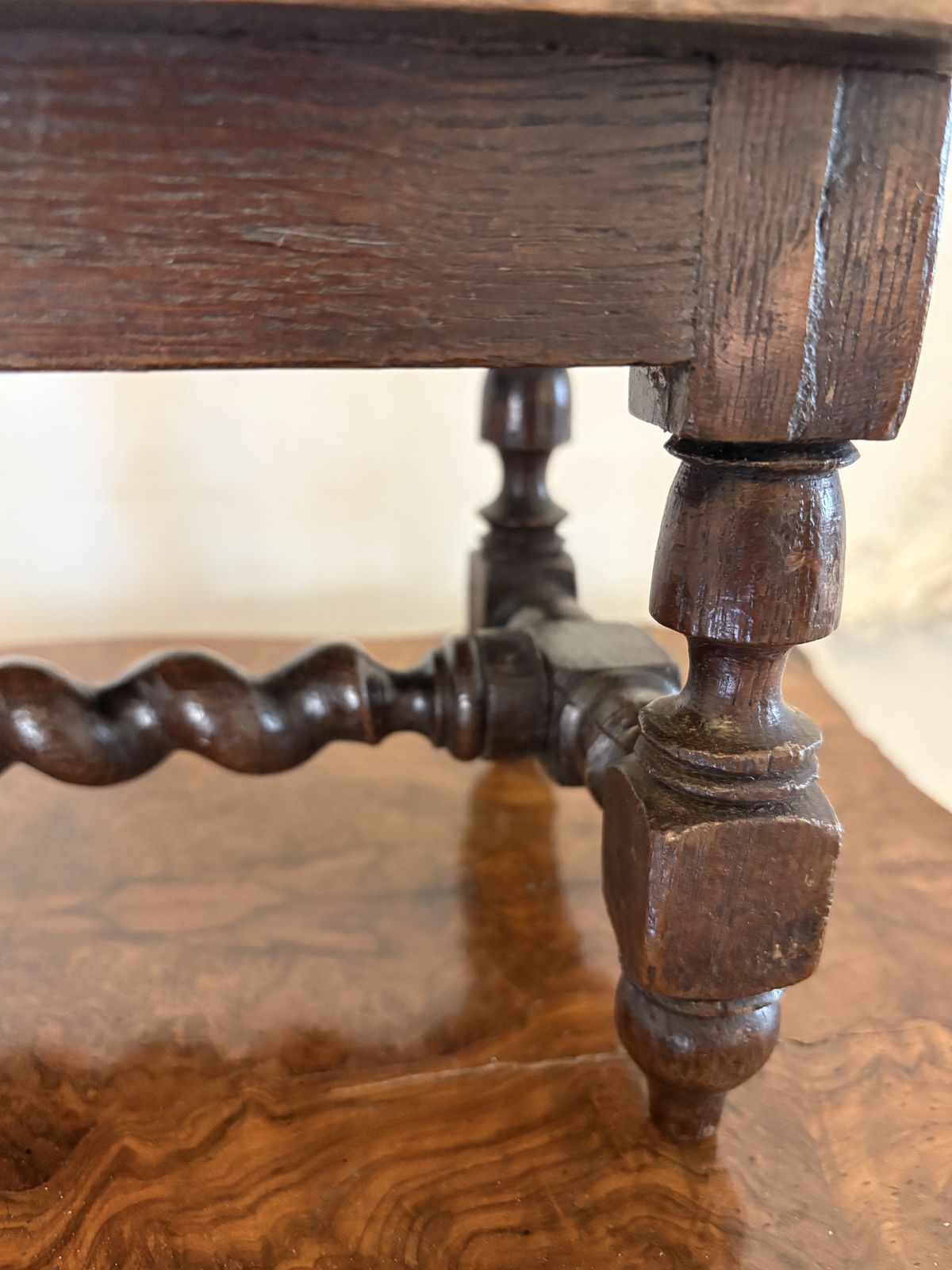 Unusual Antique 19th Century Miniature Quality Carved Oak Table photo Furniture