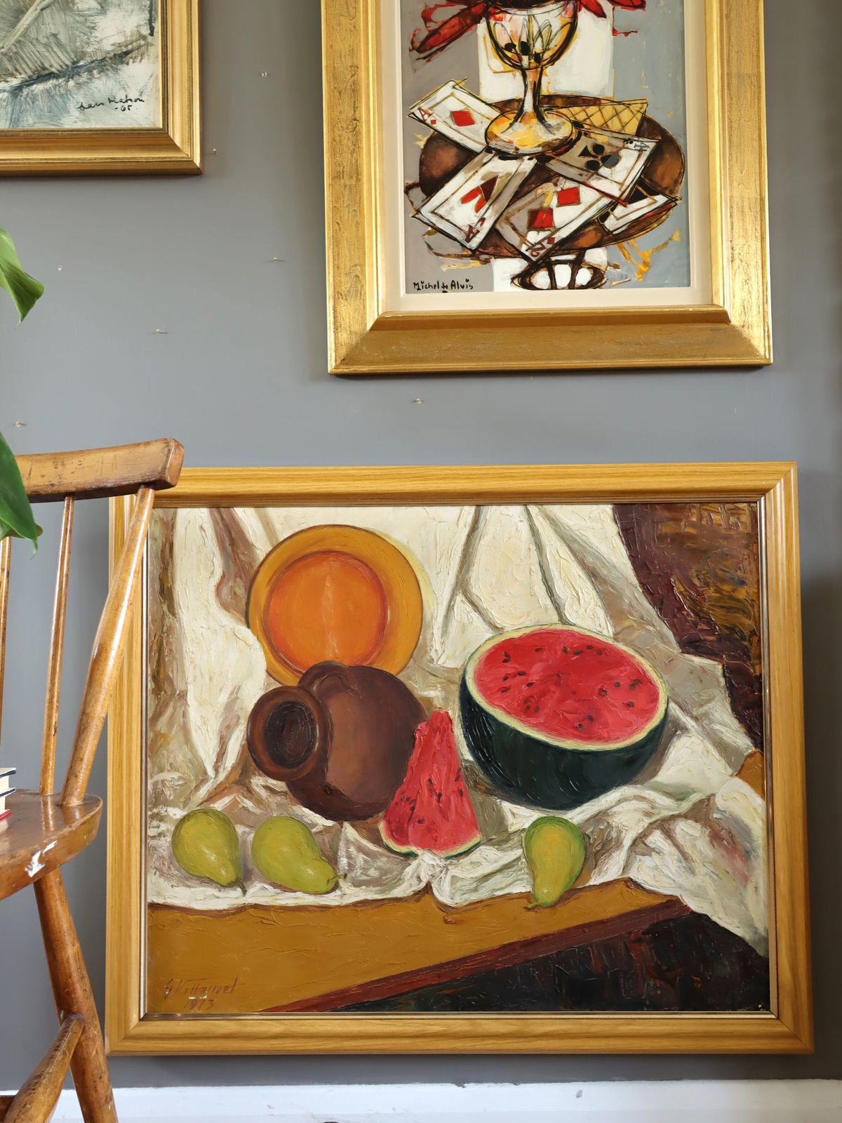 Watermelon & Pot  Oil Painting photo furniture