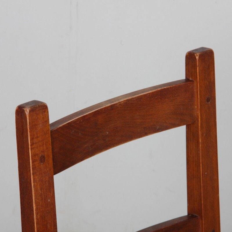 Suite Of 4 Wooden Chairs From The 1960s photo for sale