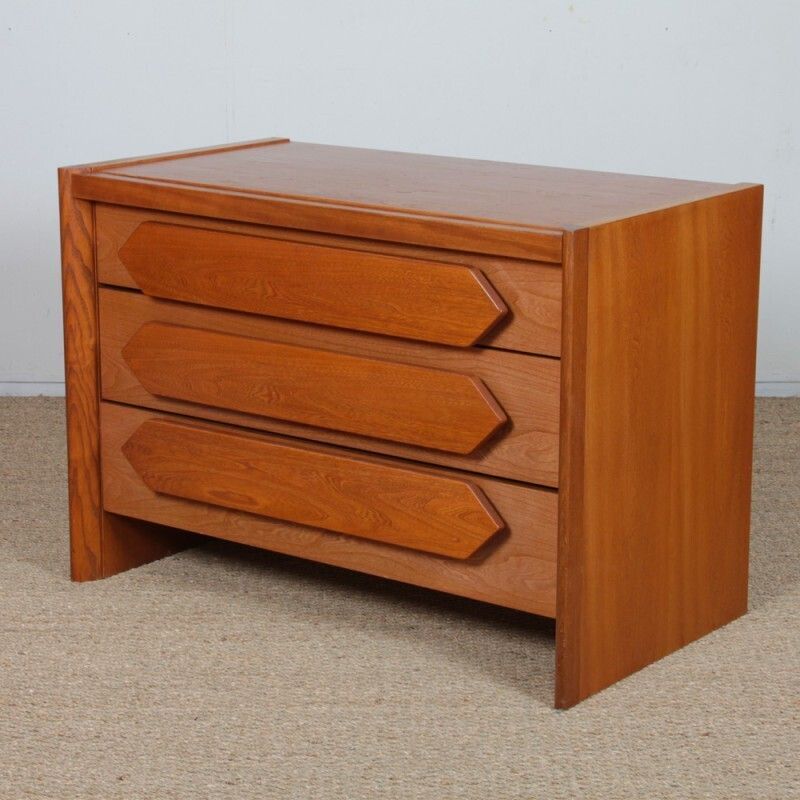 Vintage Solid Elm Chest Of Drawers, 1980s photo vinterior