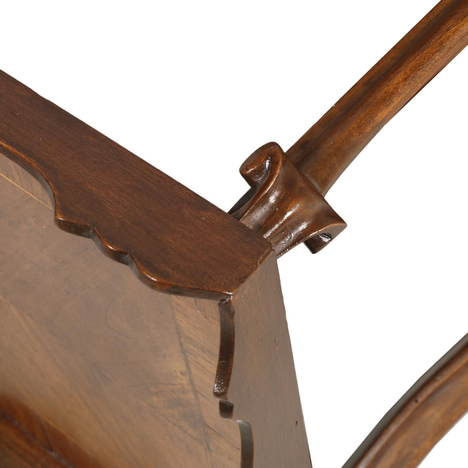 Trolley Bar Cart Baroque Revival, Hand Carved Walnut, Veneer Inlaid, Burl Walnut photo Furniture