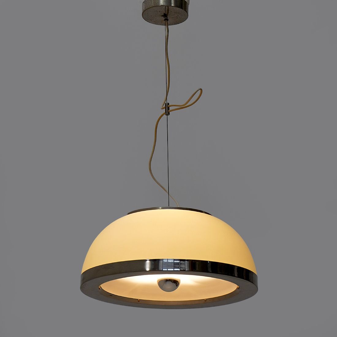 785.0 Opaline Glass Chandelier By Pia Guidetti Crippa For Lumi, 1970s photo