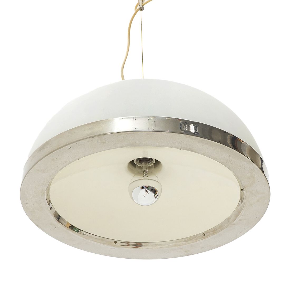 Opaline Glass Chandelier By Pia Guidetti Crippa For Lumi, 1970s photo vinterior