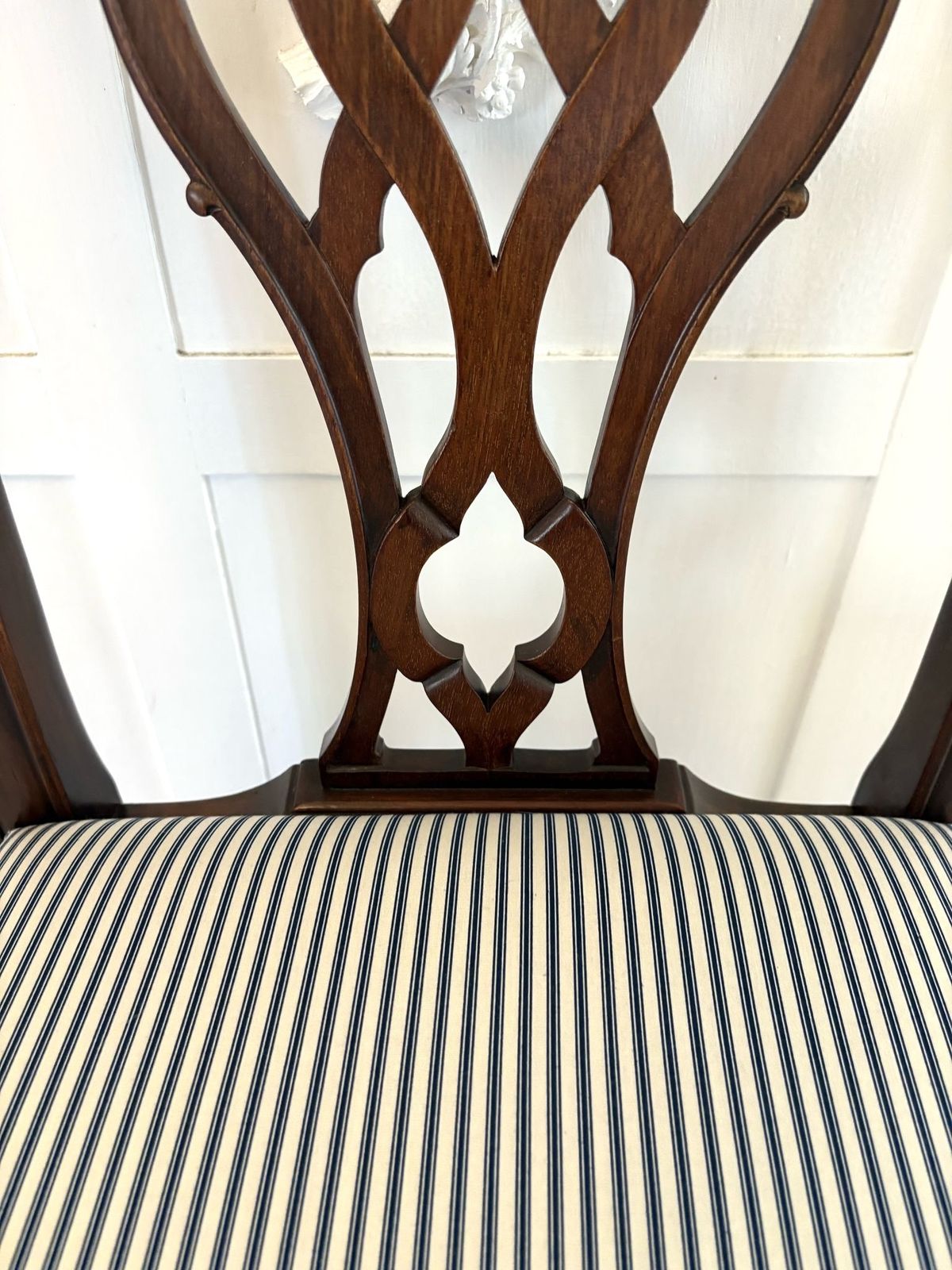 photo for sale Set Of 8 Antique Early 20th Century Quality Mahogany Dining Chairs