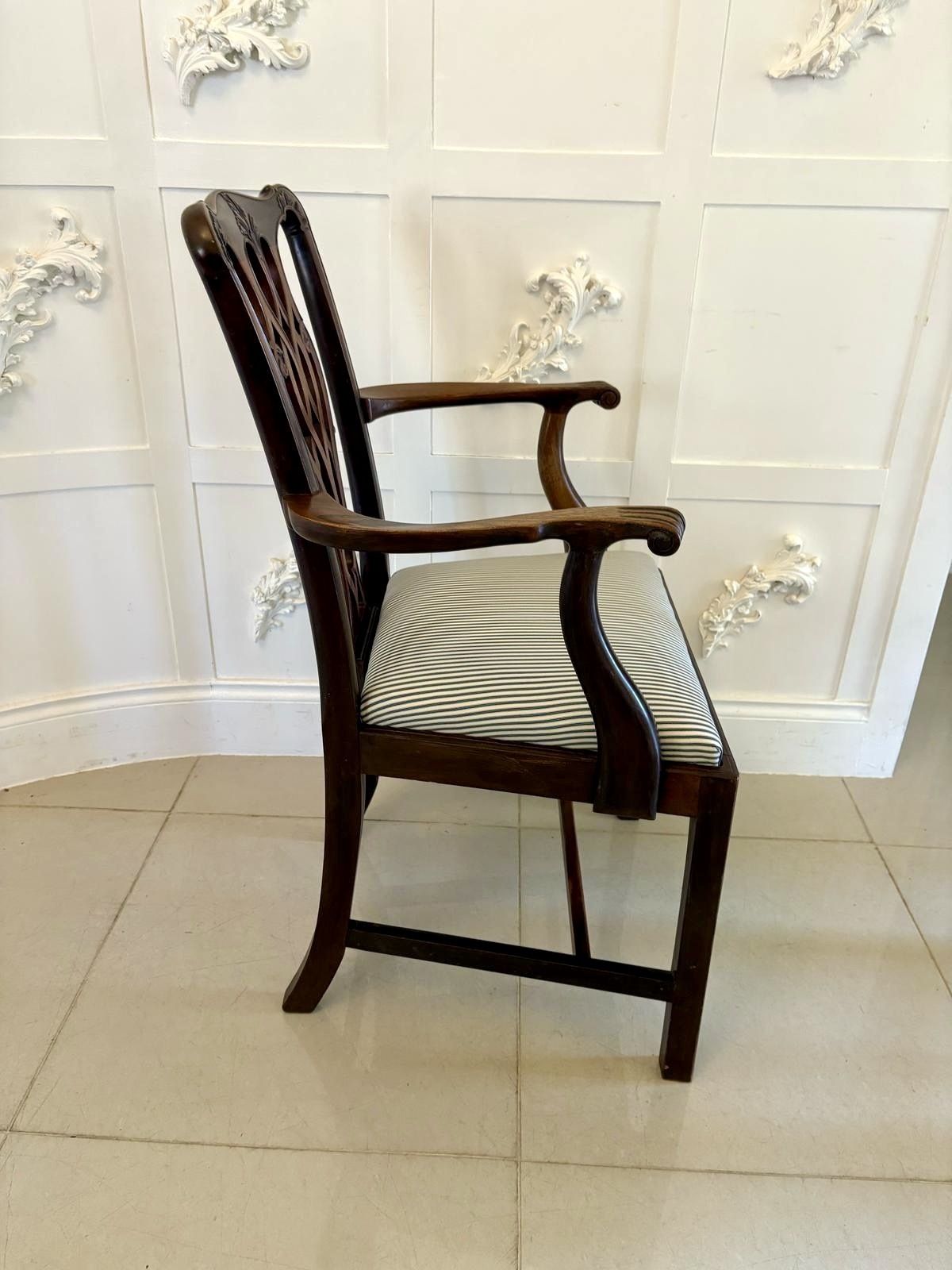 photo vinterior Set Of 8 Antique Early 20th Century Quality Mahogany Dining Chairs