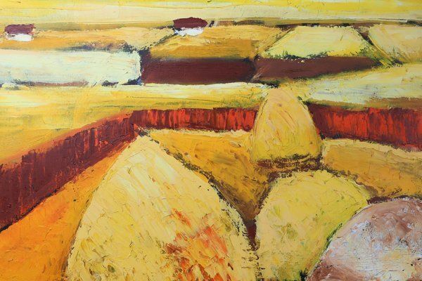 Piet Van Den Buys, Large Landscape, 1950s, Oil On Canvas photo vinterior