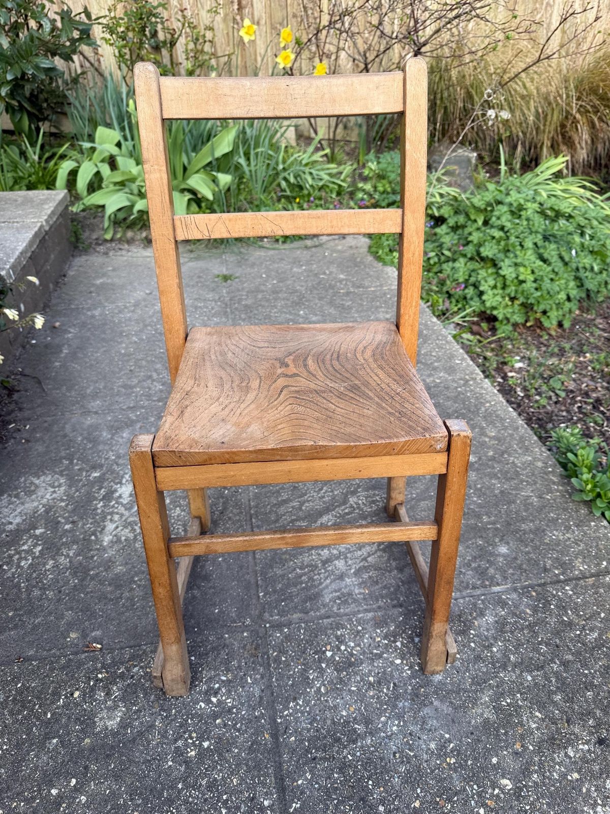 Vintage Child's Chair   Rustic Wooden Child's Chair, Mid Century Chair   Playroom Furniture, Bedroom Chair photo furniture