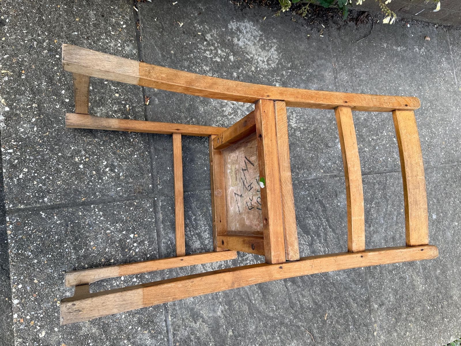 Vintage Child's Chair   Rustic Wooden Child's Chair, Mid Century Chair   Playroom Furniture, Bedroom Chair photo vintage