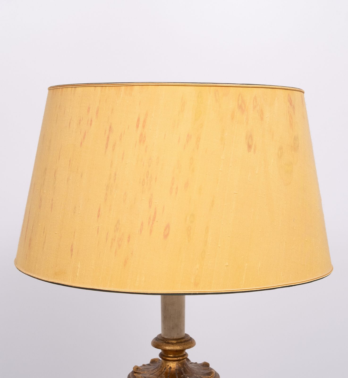 Italian Rococo Wooden Floor Lamp Antique Gold 1950s photo furniture