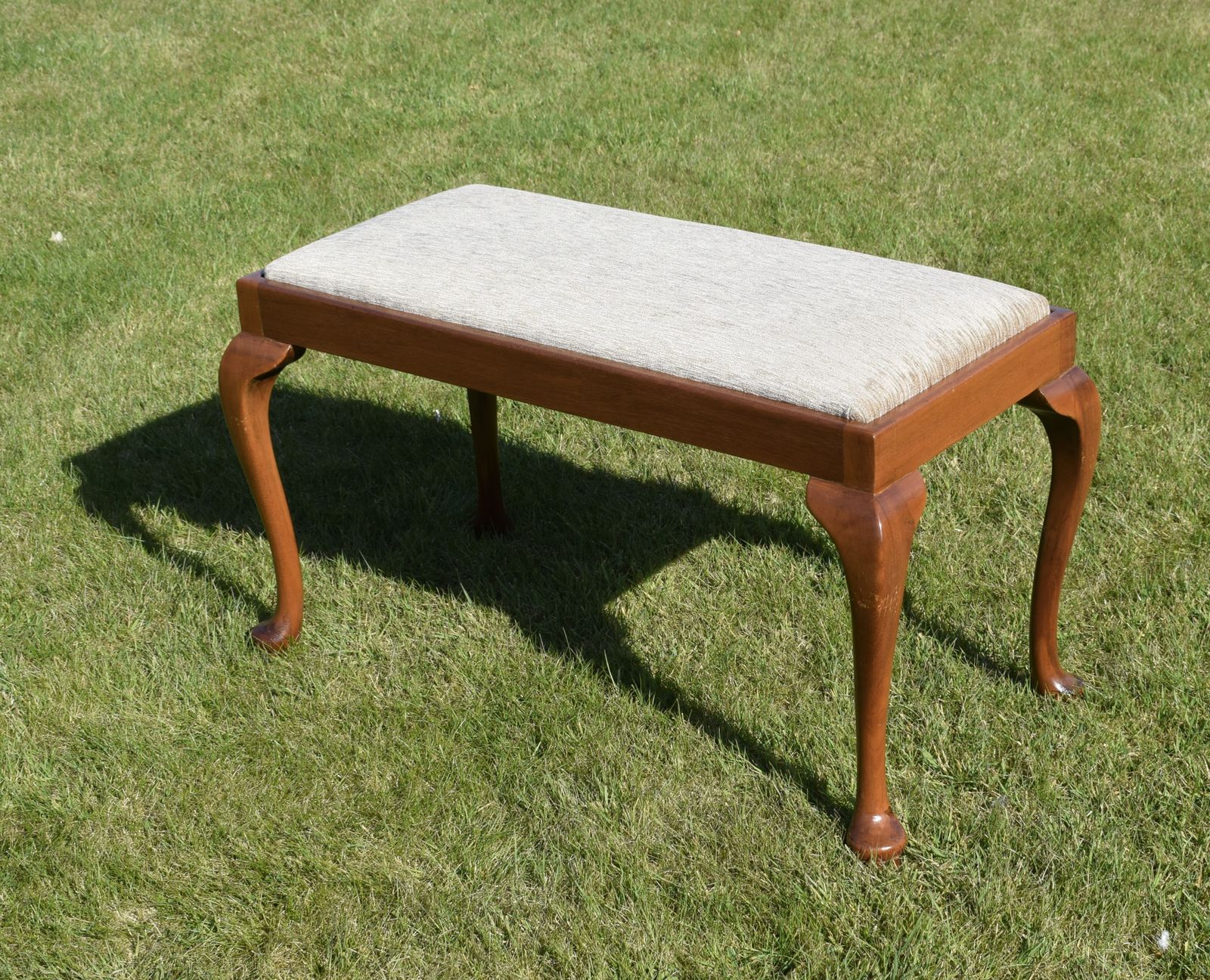 photo vintage Early 20th Century Duet Piano Stool