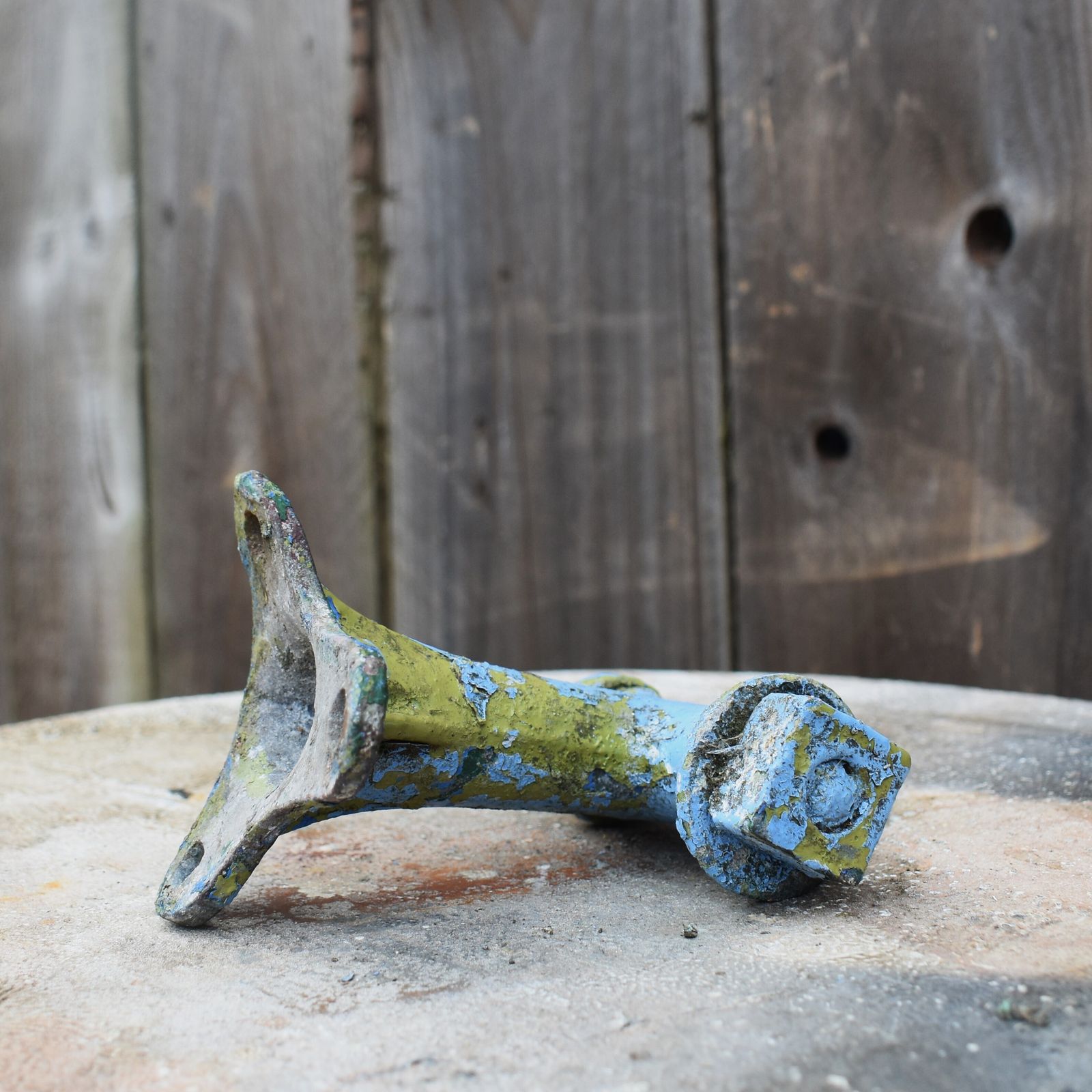 Antique Salvaged Cast Iron Painted Wall Lightning Rod Garden Weathervane photo buy