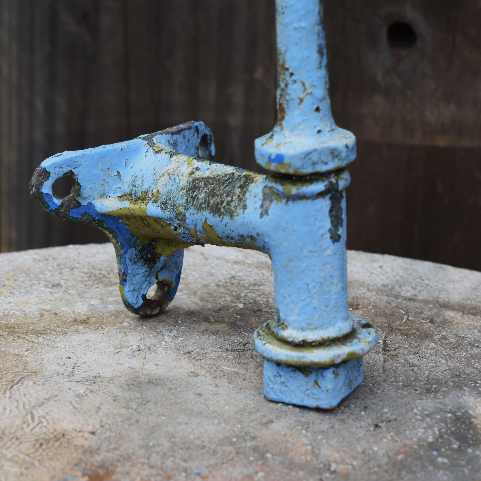 Antique Salvaged Cast Iron Painted Wall Lightning Rod Garden Weathervane photo vintage